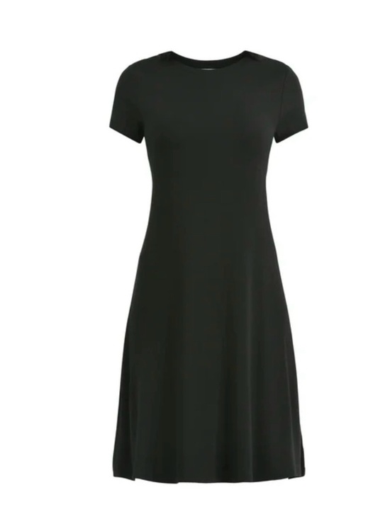 Time and Tru Dresses & Skirts - 5/$30 Time & Tru Classic Short Sleeve A-Line Rib Knit Dress - Black NWT M